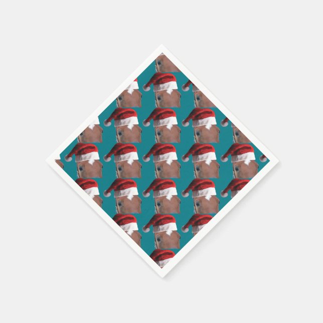 Serviette En Papier Cheval de Noël (Coin)