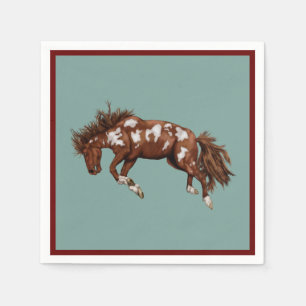 Serviette En Papier Cheval de peinture à bouchon