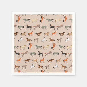 Serviette En Papier Cheval Imprimer Motif, Garçons Filles & Enfants, C