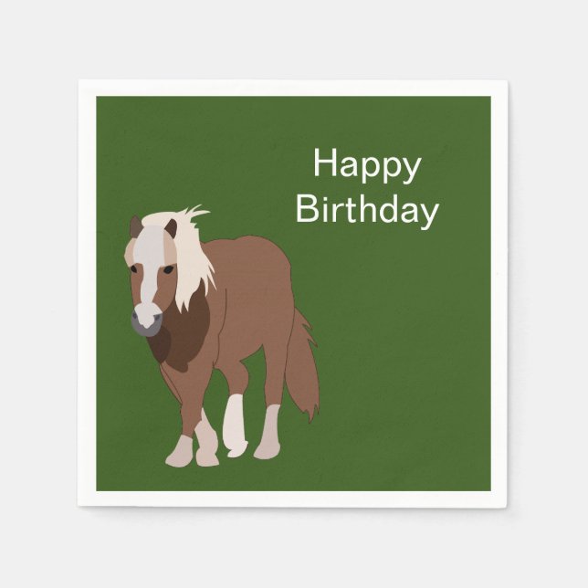 Serviette En Papier Cheval Nature Animaux Fête d'Anniversaire (Devant)