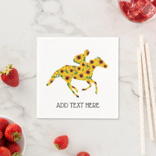 Serviette En Papier Cheval Race Black Eyed Susan Flowers