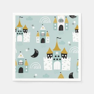 Serviette En Papier Chevaliers & Dragons Fête d'anniversaire de cont