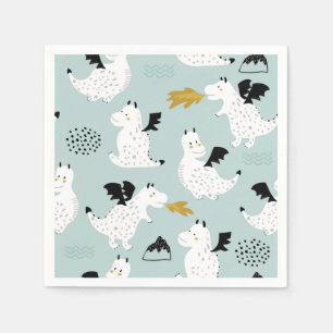 Serviette En Papier Chevaliers & Dragons Fête d'anniversaire de cont