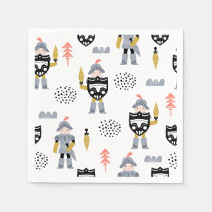 Serviette En Papier Chevaliers & Dragons   Fête d'anniversaire de cont