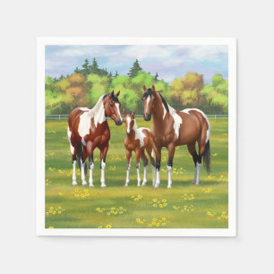 Serviette En Papier Chevaux Du Quartier De Peinture De Baie Pinto En P
