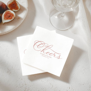 Serviette En Papier Cheveux - Elégant Rose  Gold Foil Mariage de scrip