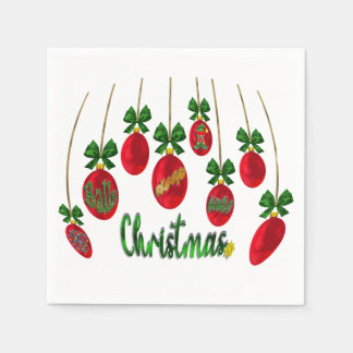 Serviette En Papier Cheveux festifs : Boules Serviettes de Noël profon