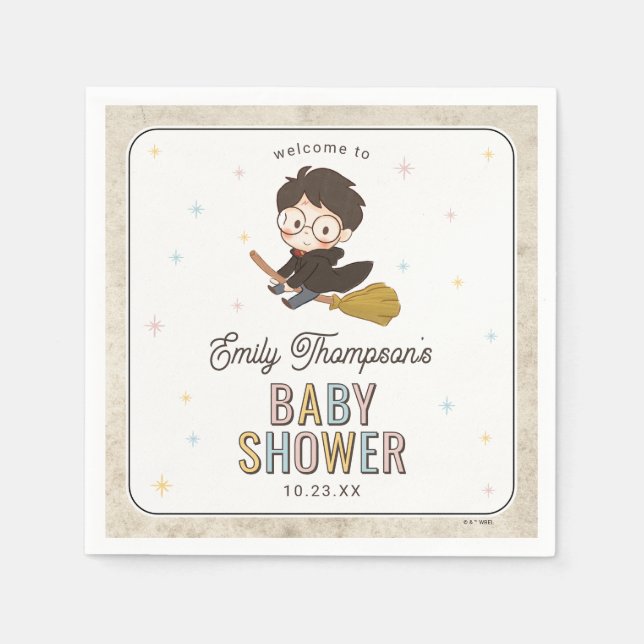 Serviette En Papier Chibi Harry Potter Wizard Baby Shower (Devant)