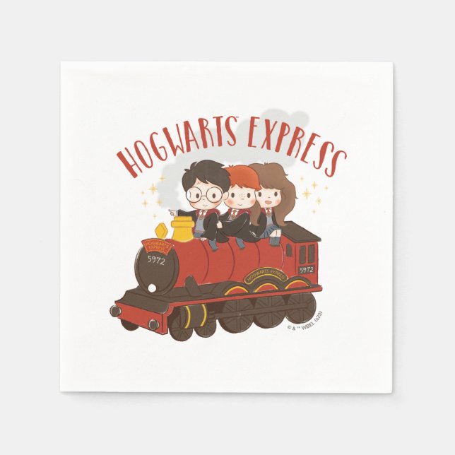 Serviette En Papier Chibi HOGWARTS EXPRESS™ Ride (Devant)