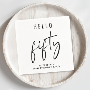 Serviette En Papier Chic 50e fête d'anniversaire