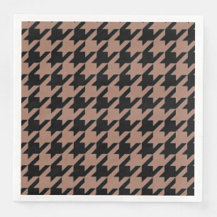 Serviette En Papier Chic brun noir motif