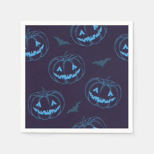 Serviette En Papier Chic chauves-souris Citrouilles Halloween