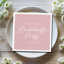 Chic Dusty Rose Pink Bachelorette Party