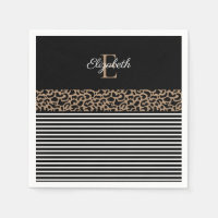 Chic Empreinte de léopard Monogramme