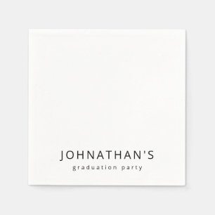 Serviette En Papier Chic minimaliste Black & White Party