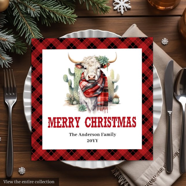 Serviette En Papier Chic Red black Western napkins for Christmas table (Red black Western napkins for Christmas table decor

)
