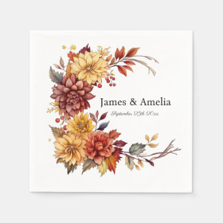 Serviette En Papier Chic Rose d'aquarelle Shabby serviettes Mariages