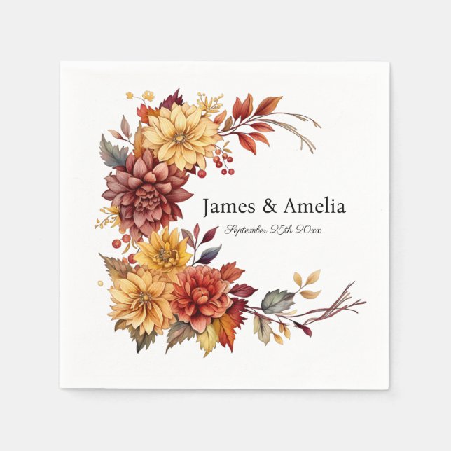 Serviette En Papier Chic Rose  d'aquarelle Shabby serviettes Mariages (Devant)