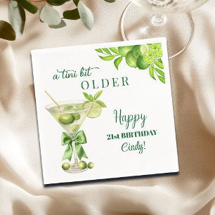 Serviette En Papier Chic Un Peu Plus Vieux Martini au Citron Vert pour