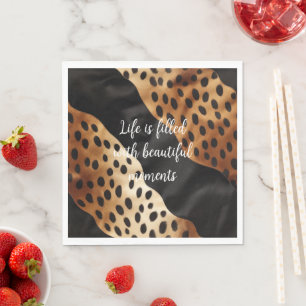 Serviette En Papier Chic Western Brown noir