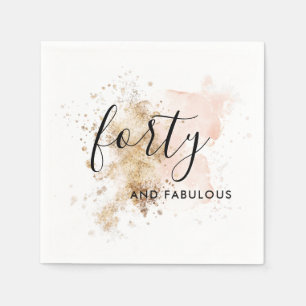 Serviette En Papier Chic Woman Quarante fête d'anniversaire