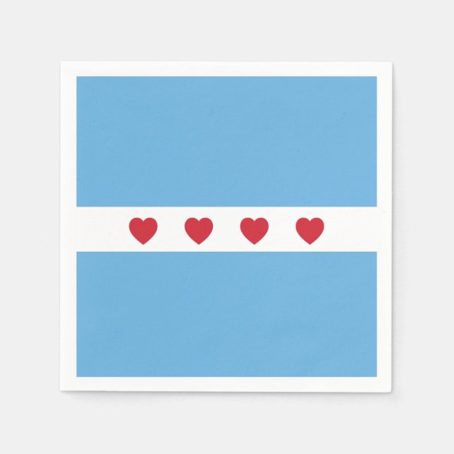 Serviette En Papier Chicago Love | Serviettes | Papier (Devant)