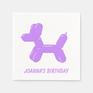 Serviette En Papier Chien animal de Balle de Cirque Violet