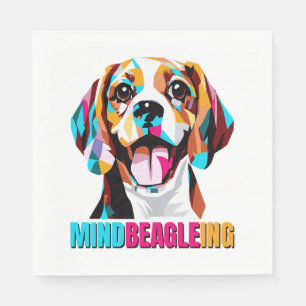 Serviette En Papier Chien Beagle de l'état d'esprit