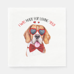 Serviette En Papier Chien beagle fait pour vous aimer