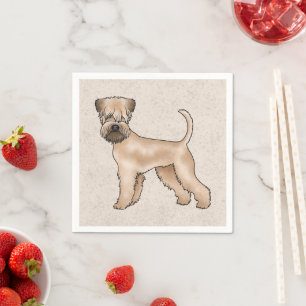 Serviette En Papier Chien caricaturé doux irlandais