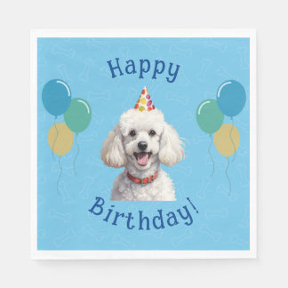 Serviette En Papier Chien Chien Chien Bleu Anniversaire Paw ty