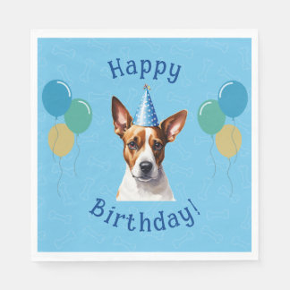 Serviette En Papier Chien Chien Chien Bleu Anniversaire Paw ty