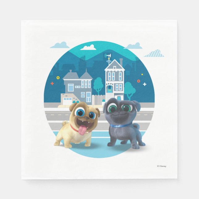 Serviette En Papier Chien Chien Pal | Laisser la mission commencer (Devant)