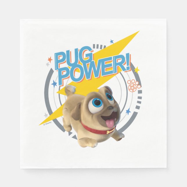 Serviette En Papier Chien Chien Pal | Rolly - Puissance du Carlin (Devant)