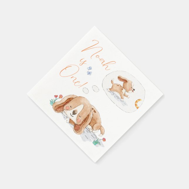 Serviette En Papier Chien Chien Personnalisé Anniversaire de fête Napk (Coin)