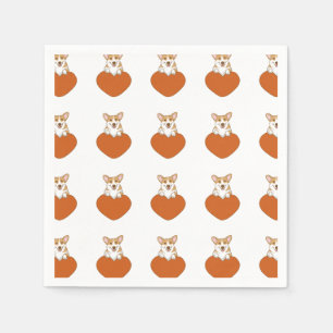 Serviette En Papier Chien chiot de Corgi mignon