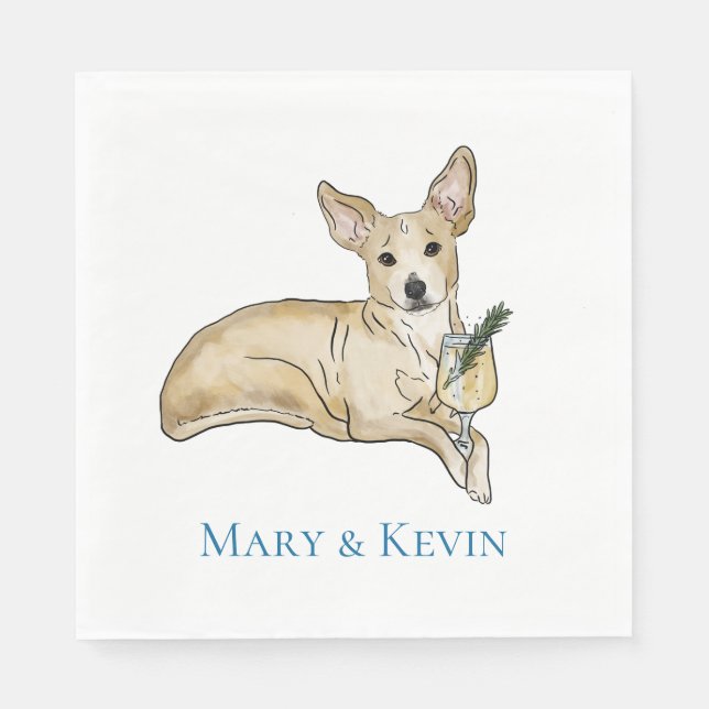 Serviette En Papier Chien chiwawa de Mary's Dog Napkins (Devant)