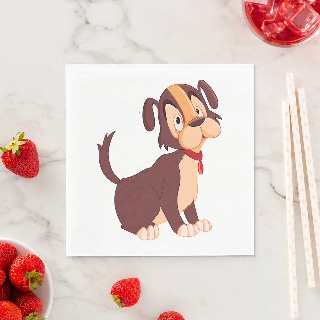 Serviette En Papier Chien cochon triste (Créateur téléchargé)