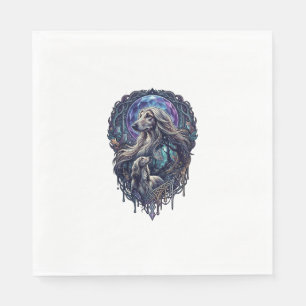 Serviette En Papier Chien Crystal Moon Forêt Enchantée_1