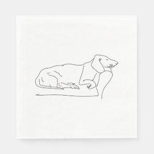 Serviette En Papier Chien Dachshund endormi