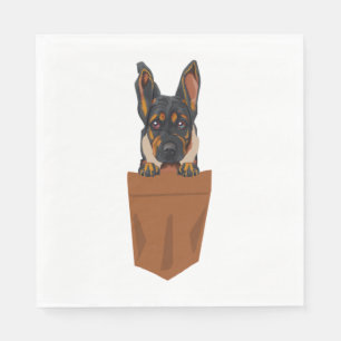 Serviette En Papier Chien dans Pocket Funny Chien pour Amoureux de les