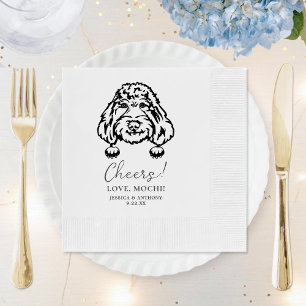 Serviette En Papier Chien de caniche encourage personnalisation Chien