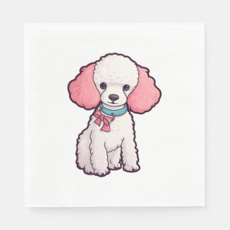 Serviette En Papier Chien de caniche super mignon