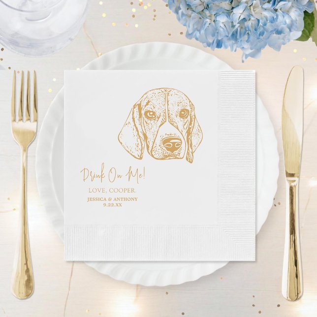 Serviette En Papier Chien de Catahoula Mariage personnalisé Chien serv (Créateur téléchargé)