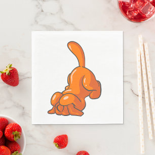 Serviette En Papier Chien de chasse orange
