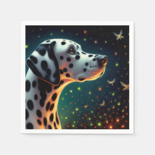 Serviette En Papier Chien de Dalmation lunaire