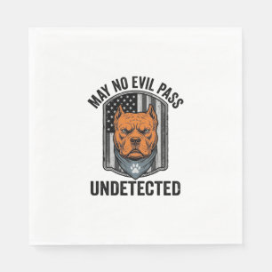 Serviette En Papier Chien de Garde Puisse Aucun Mal Passer Design Vect