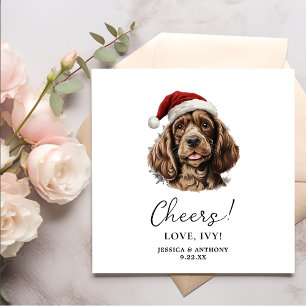 Serviette En Papier Chien de Noël Espagnol Cheval Personnalisé