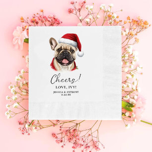 Serviette En Papier Chien de Noël Français Chien de taule Accueil pers