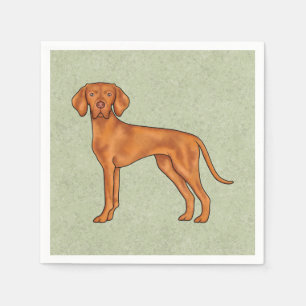 Serviette En Papier Chien de pointeur de dessin animé mignon Vizsla ho